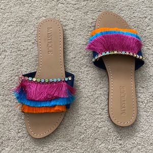 Mystique Bermuda Fringe Sandals